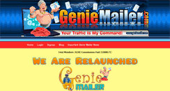 Desktop Screenshot of geniemailer.com