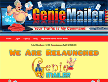 Tablet Screenshot of geniemailer.com